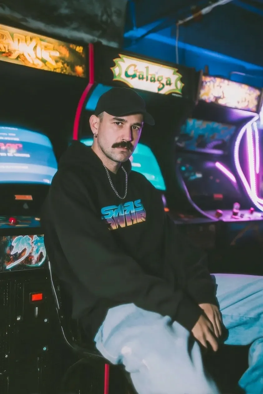 Neon Lit Arcade Gaming