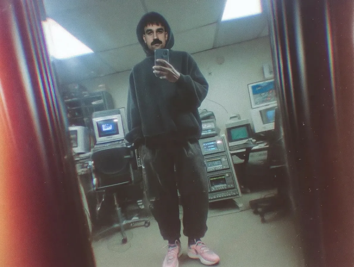 Retro Tech Room Reflection