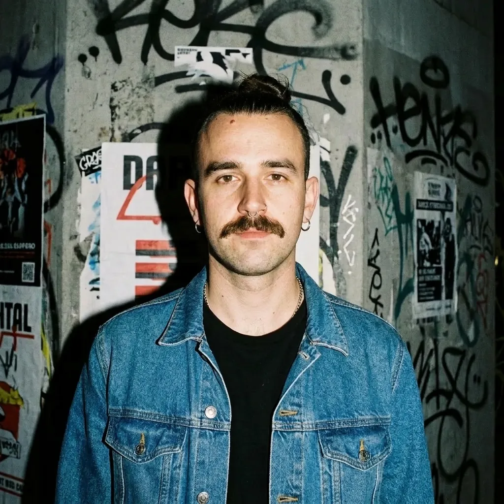 Urban Graffiti Wall Portrait